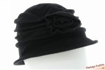 Dames winterhoed Mlle. Citron zwart wol 56-60 [nieuw]